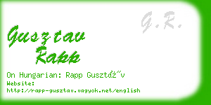 gusztav rapp business card